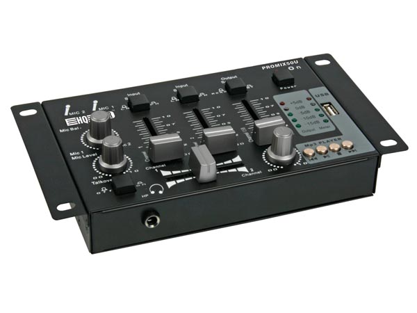 MIXER - 2 ช่อง + ช่องเสียบ USB รุุ่น PROMIX50U